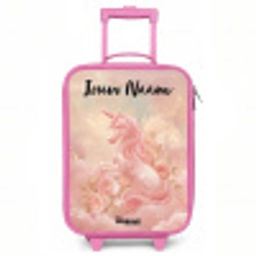 Eenhoorn - Wolken - Roze Kinderkoffer - Roze klein -3d