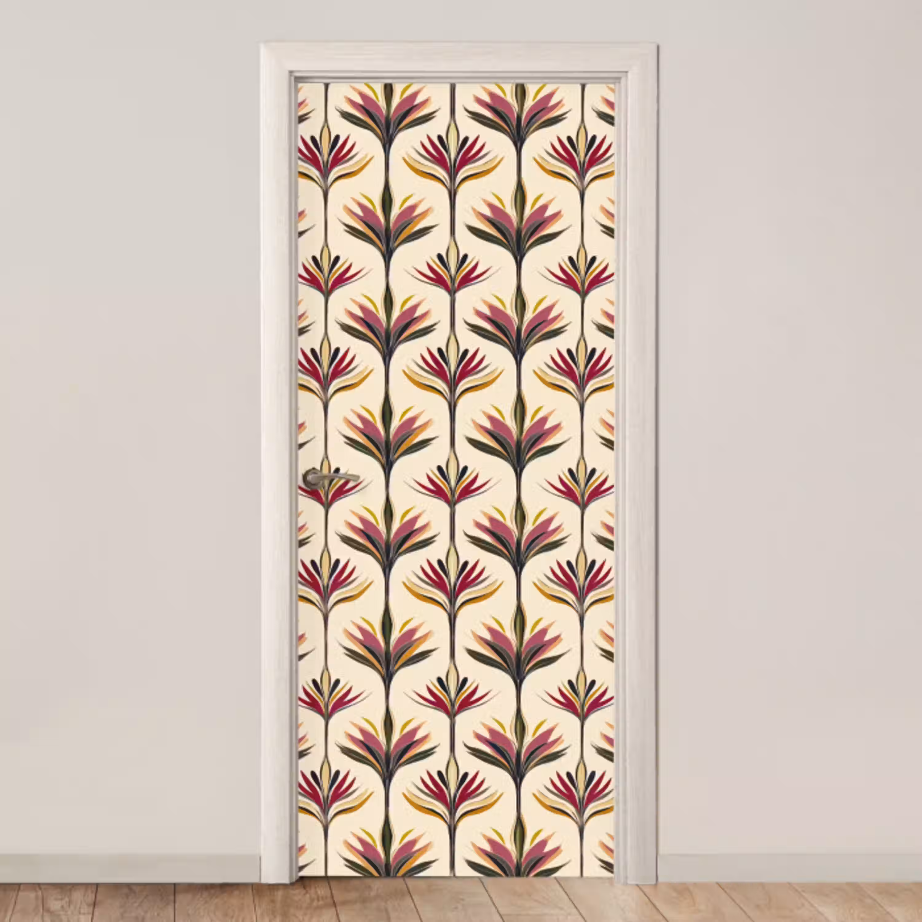 Waaier - Motief - Kleurrijk deurposter klein 289 -3d_beige