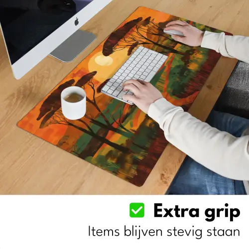 Landschap - Afrikaans - Zon Muismat XXL klein -sfeer3