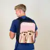 Glimlach - Otters - Roze - Illustratie Rugzak - Zwart middel -sfeer8