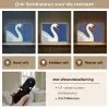 Zwaan - Wit - Snavel - Illustratie Light Box met batterij (Wandlamp) middel -USP_lichtkleurNL