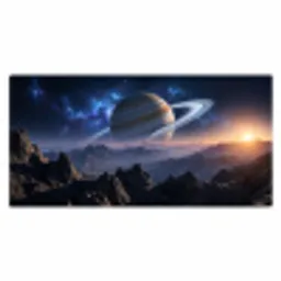 Fantasy - Kosmos - Landschap Muismat XXL klein -3d_leeg