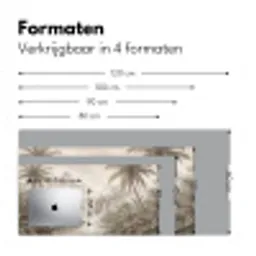 Jungle - Watervallen - Tropisch - Illustratie Muismat XXL klein -sfeer5