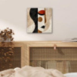 Gezicht - Abstract - Kunst - Vormen aluminium wit klein -sfeer3