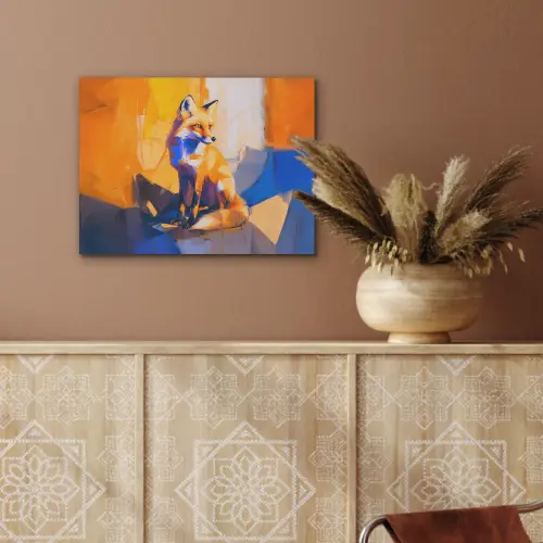 Vos - Oranje - Vormen - Abstract PET vilt klein -sfeer4