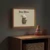Olifant - Witte bloemen - Kindvriendelijk Light Box met batterij (Wandlamp kind) middel -sfeer5_kind