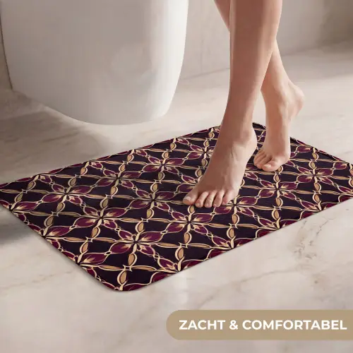 Symmetrisch - Tegel - Burgundy WCmat klein 1009 -USP_ZachtNL