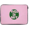 This is art - Tekst - Cirkel - Groen laptophoes neopreen klein -zkaufland3dotto