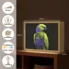 Papegaai - Veren - Opvallend - Groen Light Box met batterij (Wandlamp) middel -USP_websiteoverzichtNL