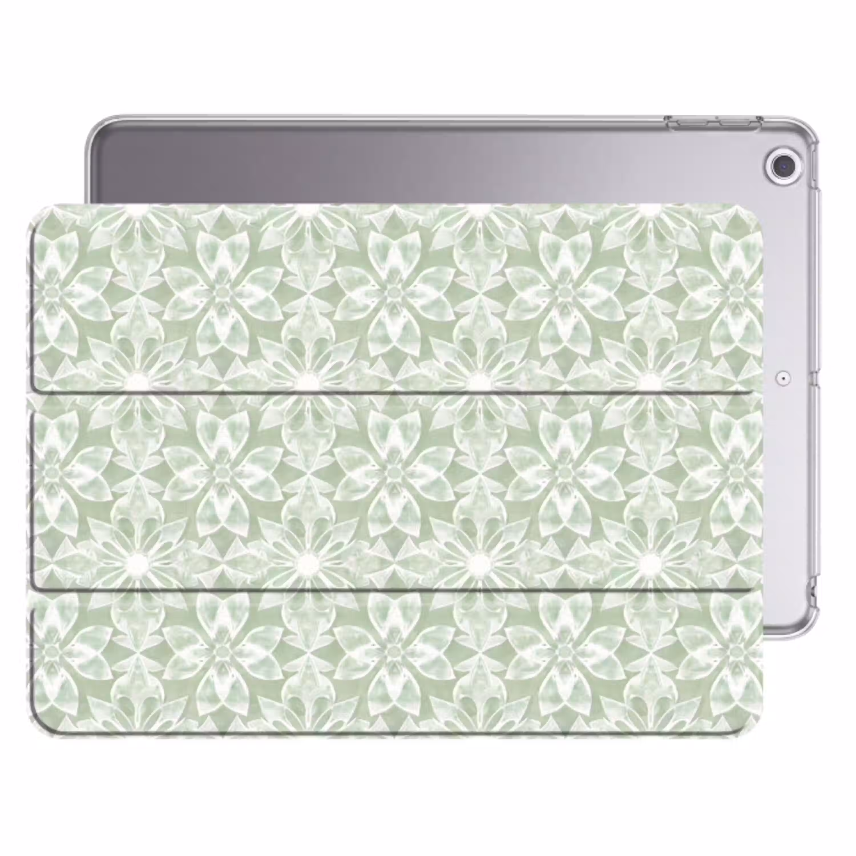 Saliegroen - Symmetrisch - Mandala - Ornament - Patroon Apple iPad 2017 middel 1172 -threedimensional_3d_global