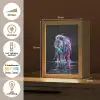 Leeuw - Kleuren - Zwart - Dieren Light Box met kabel klein -USP_NL