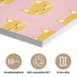 Katten - Patroon - Roze PET vilt klein 837 -closeup_DE