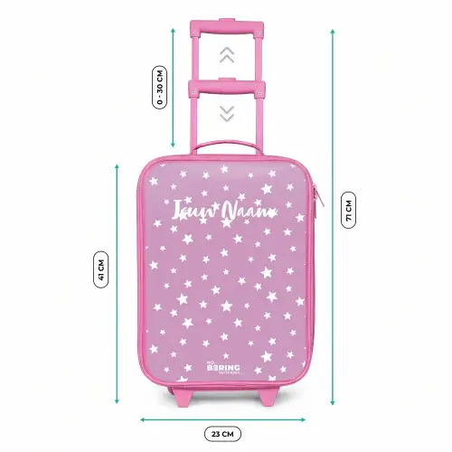 Sterrenstof Kinderkoffer - Roze klein -productfoto_formaten