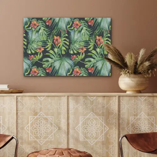 Bladeren - Bloemen - Jungle - Tropisch PET vilt middel -sfeer4