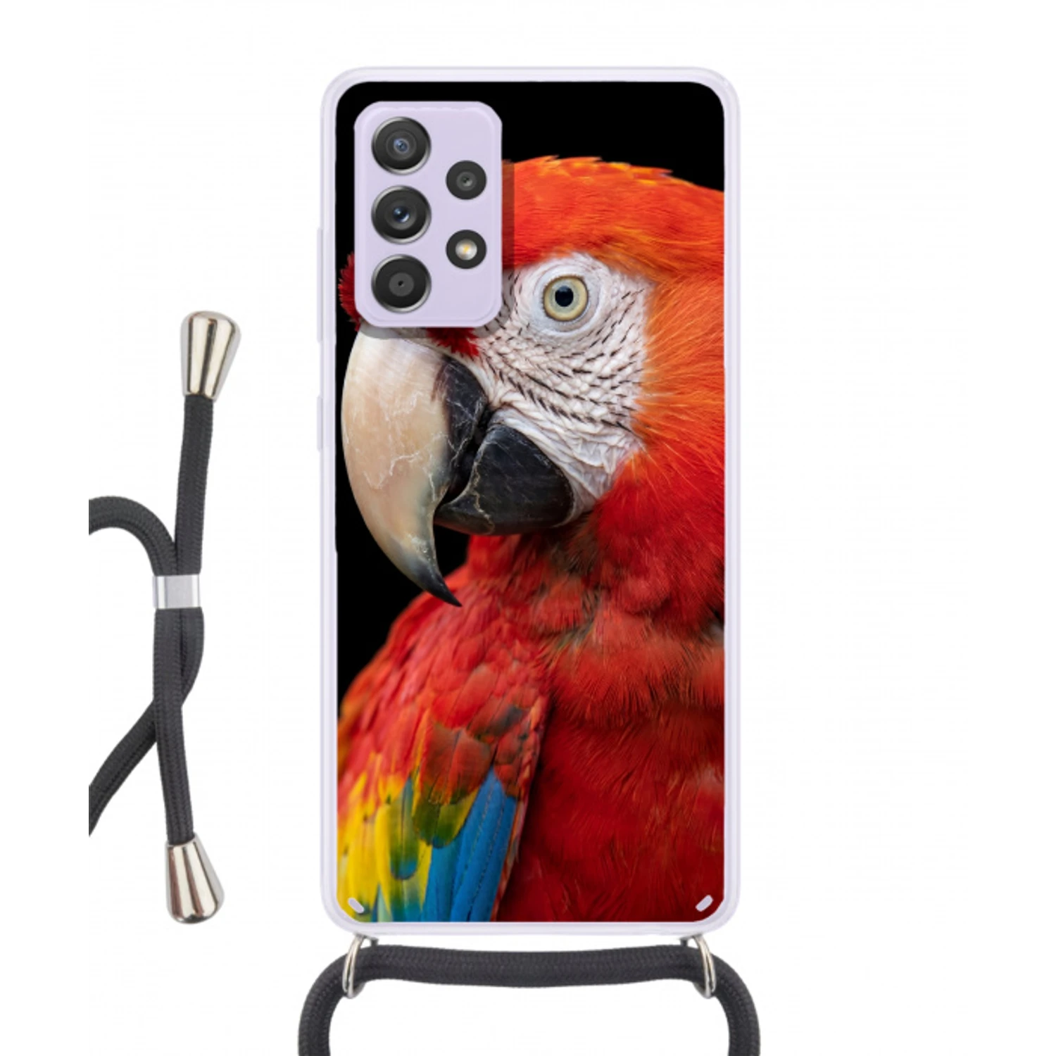 Ara - Portret - Rood Hoesje Samsung Galaxy A52 5G met koord klein -3d