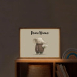Olifant - Witte bloemen - Kindvriendelijk Light Box met batterij (Wandlamp kind) middel -sfeer1_kind