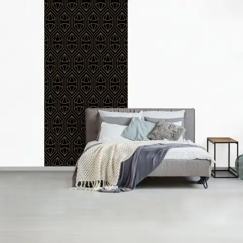 Goud - Zwart - Diamant fotobehang vinyl groot 64 -slaapkamer