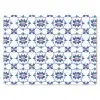 Modern - Patroon - Blauw - Roze muismat rubber klein 262 -3d