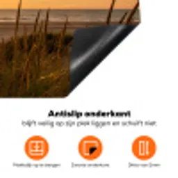 Duinzicht op Zonsondergang Inductie beschermer vinyl 3mm klein -zzzzzzz-td-onderkant