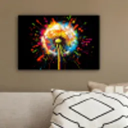 Paardenbloem - Graffiti - Kleurrijk - Bloemen - Natuur canvas 2cm klein -sfeer3