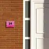 Roze blokjes - Klassiek Naambord Rechthoek middel -sfeer3-rechthoek-S