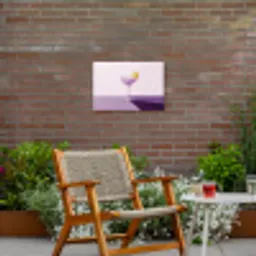 Cocktail - Paars - Minimalistisch - Citroen Tuinposter op houten frame 2 cm dik klein -sfeer3