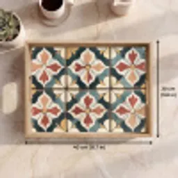 Decoratie - Tegels - Spaans - Vintage Dienblad Rechthoek middel -USP_FormaatEN