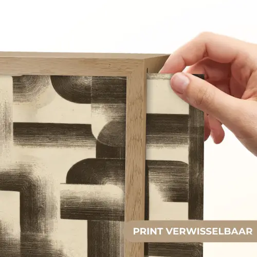 Abstract - Retro - Zwart Light Box met batterij (Wandlamp) middel 907 -USP_websiteprintNL