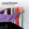 Kleurbanen - Verticaal - Kleurrijk Inductie beschemer met haakjes middel -ky-ophangen-nl
