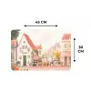 Bloemen - Huizen - Dorp Placemat vinyl groot -specs