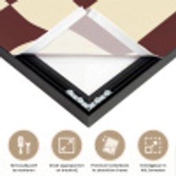 Retro - Patroon - Bruin Textielframe zwart klein 947 -USP_feed_closeupNL