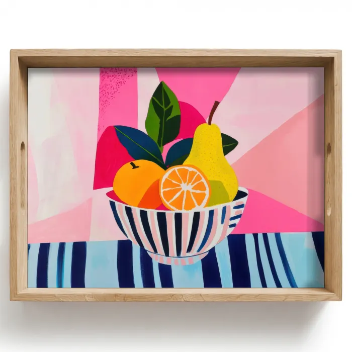Fruit - Abstracte achtergrond - Roze Dienblad Rechthoek middel -z3d_shopping