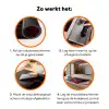 Boombox - Rood - Graffiti - Neon Inductie beschermer vinyl 3mm klein -zzzzzzz-td-werking