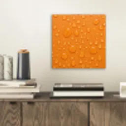 Water - Druppels - Oranje aluminium wit klein -sfeer1