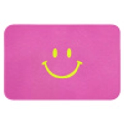Smiley - Vrolijk - Roze Badmat klein -3d