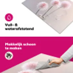 Bloemen - Bollen - Roze Inductie beschermer vinyl 3mm klein -wsfeer6_website