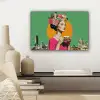 Retro - Vrouw - Stad - Zon canvas 2cm klein -sfeer6