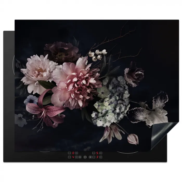 Nachtelijke Flora Symfonie Inductie beschermer vinyl 3mm groot -3d
