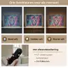 Leeuw - Verf - Kleurrijk - Zwart - Dieren Light Box met batterij (Wandlamp kind) middel -USP_lichtkleurNL