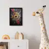 Explosie - Goud - Kleurrijk - Abstract fotolijst zwart zonder passe partout klein -usfeer4_kinderkamer