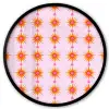 Zon - Motief - Roze Fotolijst rond zonder passe partout klein 856 -3d