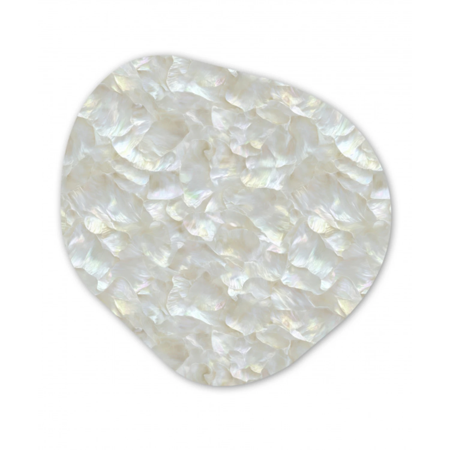 Parelmoerglans - Wit - Schelp Wandcirkel Organisch Forex 3mm klein 629 -3d