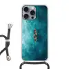 Bootje - Water - Blauw Hoesje iPhone 16 Pro Max met koord klein -3d