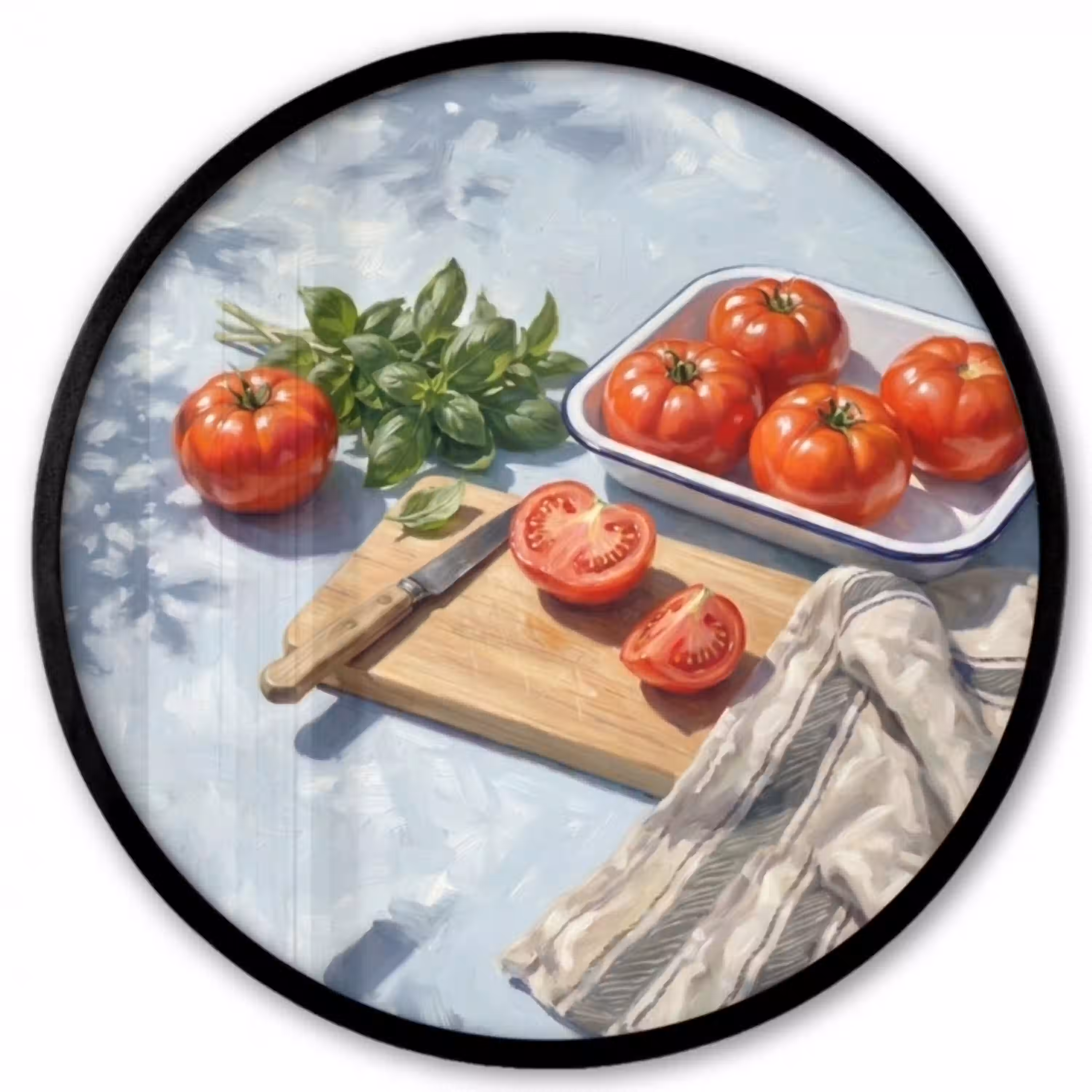 Eten - Keuken - Ingrediënten - Stillleven - Rood Fotolijst rond zonder passe partout klein -3d