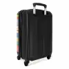 Gestreepte illustraties kleurrijk NBS - Handbagage koffer - Kinderen Unisex middel -achterkant