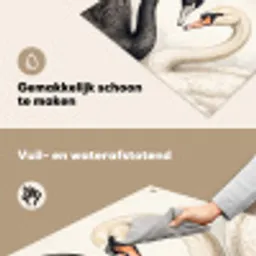 Zwanen - Hartvorm - Dieren Inductie beschemer met haakjes klein -ky-schoon-nl
