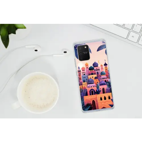 Kleurrijke stad - Zon - Islamitisch Telefoonhoesje Samsung Galaxy S10 Lite klein -oordopS10Lite
