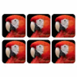 Ara - Portret - Rood onderzetter kurk middel -3d