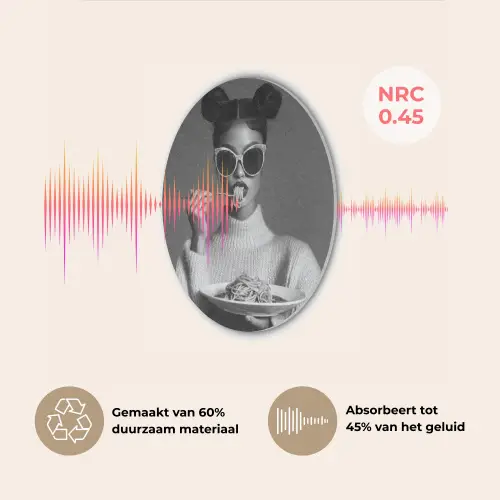 Vrouw - Pasta - Zonnebril Akoestische PET Vilt - Rond klein -USP_NL