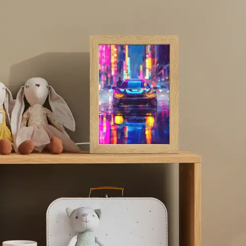 Auto - Politie - Stad - Jongens - Kleurrijk Light Box met kabel klein -sfeer2_kind